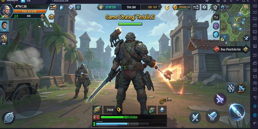 Screenshot utama menunjukkan gameplay SLG yang seru dan menarik.