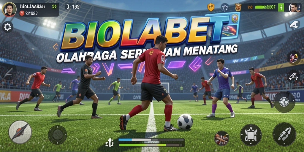 Tangkapan layar gameplay seru BIOLABET yang menampilkan pertandingan olahraga.