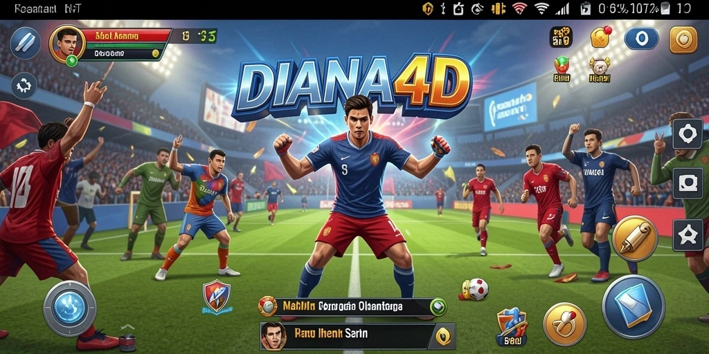 Tangkapan layar utama DIANA4D menampilkan gameplay seru dari berbagai olahraga.