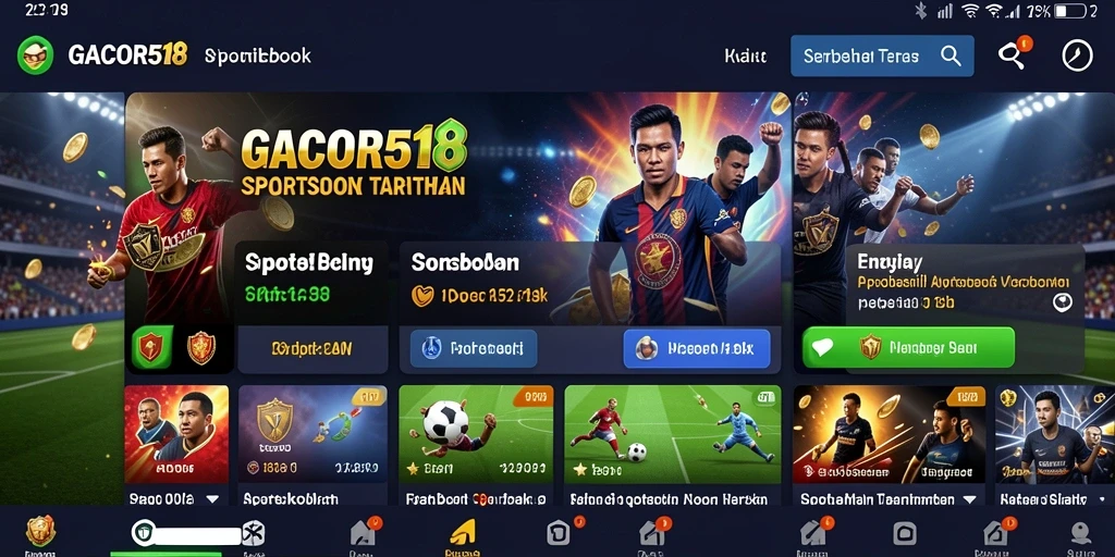 Tampilan gameplay GACOR518 yang menarik dengan berbagai pilihan taruhan.