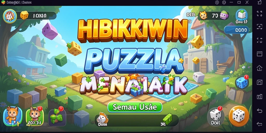 Tampilan gameplay HIBIKIWIN dengan teka-teki seru.