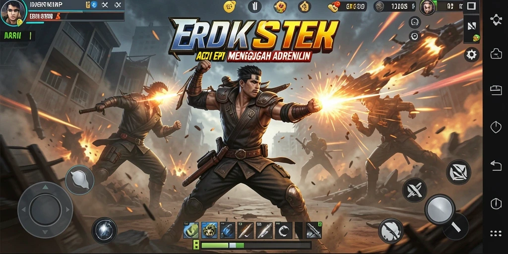Tampilan aksi mendebarkan dalam gameplay IDRRP.