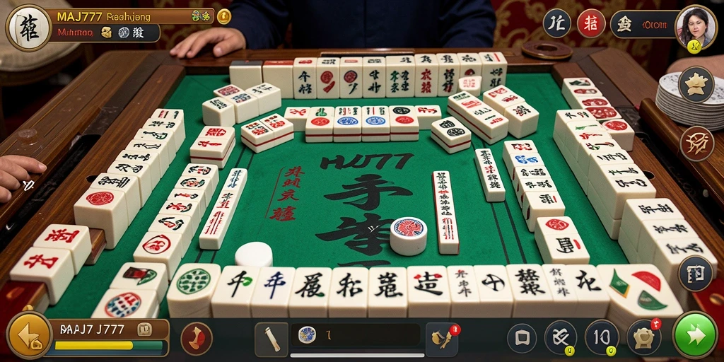 Screenshot MAJ777 menunjukkan permainan Mahjong yang menantang dan seru.