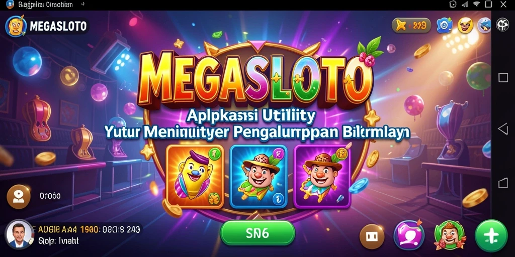 Tampilan utama MEGASLOTO dengan fitur statistik dan analisis game.