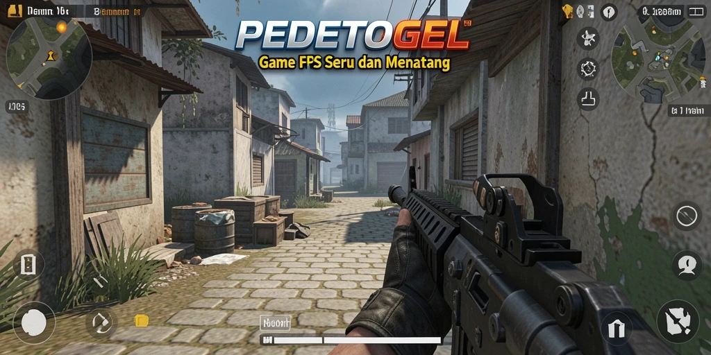 Screenshot PEDETOGEL menampilkan aksi tembak-menembak yang menegangkan dalam gameplay FPS.