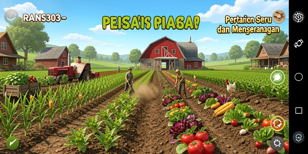 Screenshot RANS303 menampilkan pengalaman bertani yang menyenangkan dan interaktif.