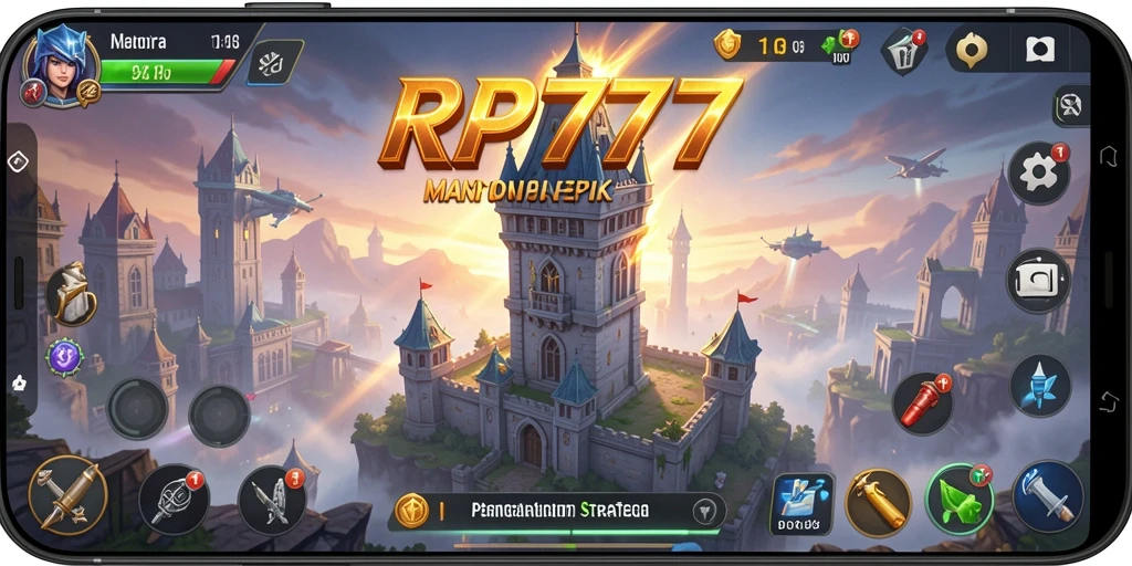 Gameplay seru dan mendebarkan dalam RP777 Tower Defense.