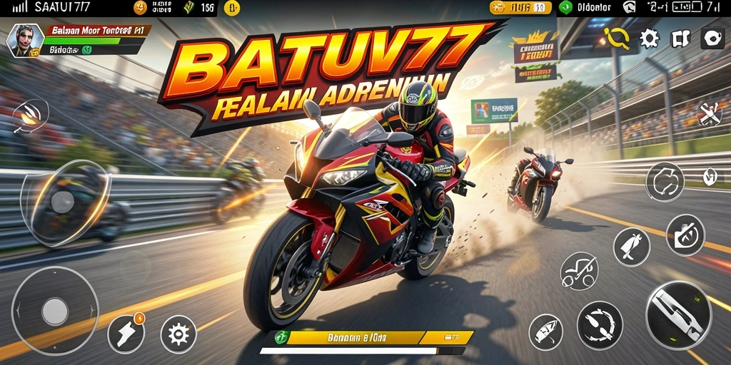 Tampilan gameplay SATU77 yang penuh aksi dan kecepatan.