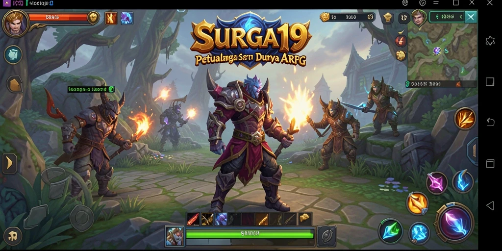 Tangkapan layar SURGA19 menampilkan aksi pertarungan seru dalam dunia ARPG.