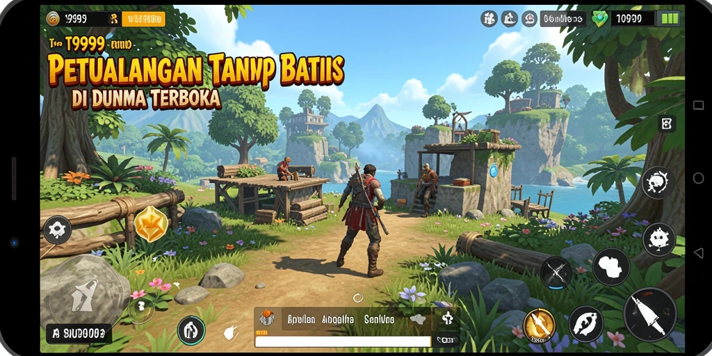 Tampilan gameplay T9999 yang menakjubkan dan mendalam.