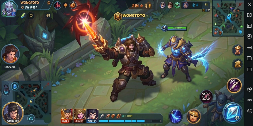 Screenshot gameplay WONGTOTO menampilkan aksi tim yang mendebarkan.